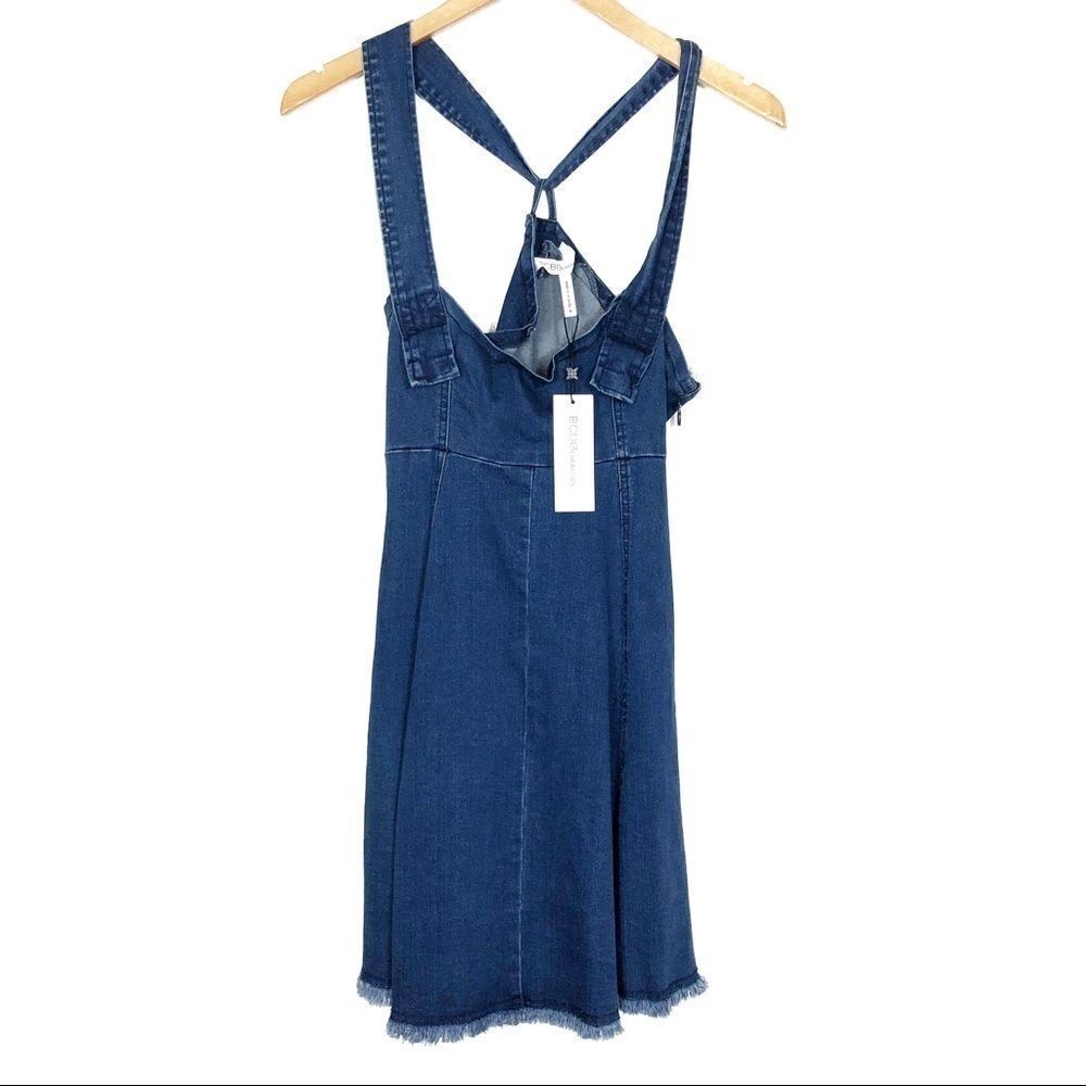 BCBGeneration | Frayed Overall Denim Dress - Picture 3 of 7
